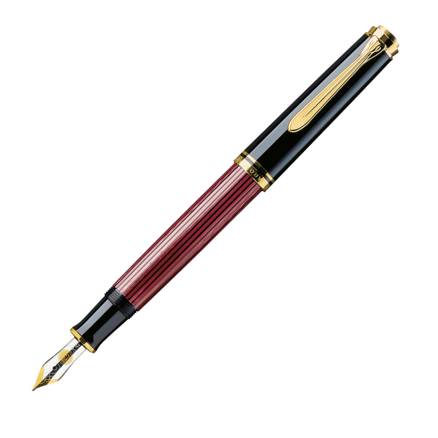 Pelikan Souveran M600 Fountain Pen - Black-Red | Atlas Stationers.