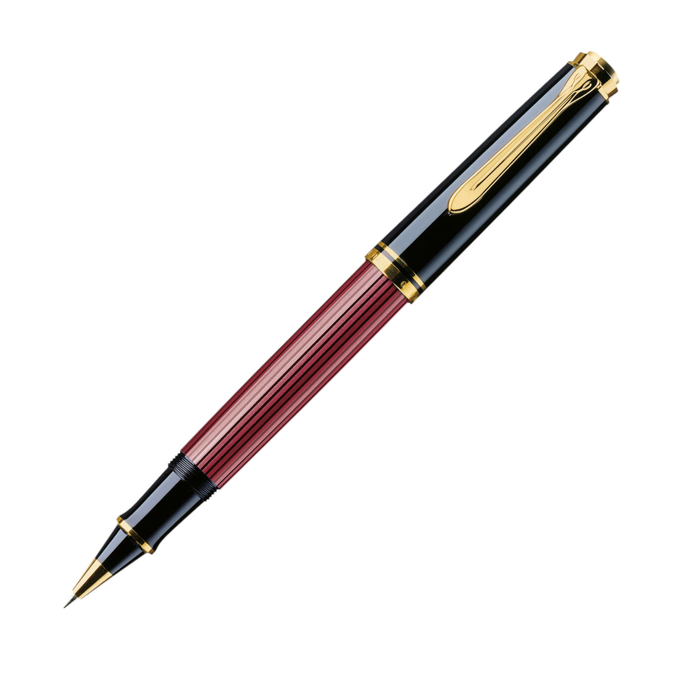 Pelikan Souveran R600 Rollerball Pen - Black-Red | Atlas Stationers.