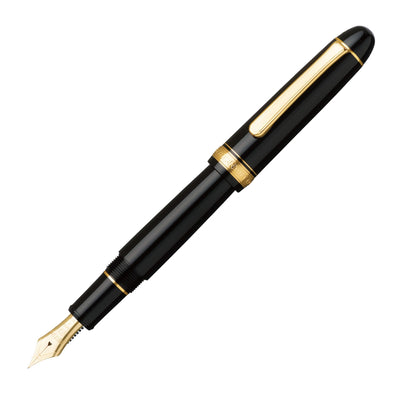 Platinum #3776 Fountain Pen - Black with Gold Trim | Atlas Stationers.
