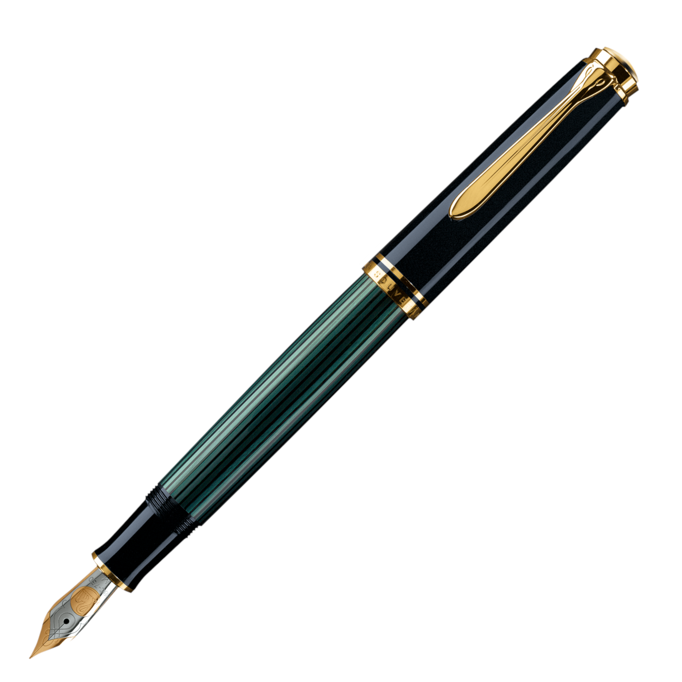Pelikan Souveran M400 Fountain pen - Black-Green | Atlas Stationers.