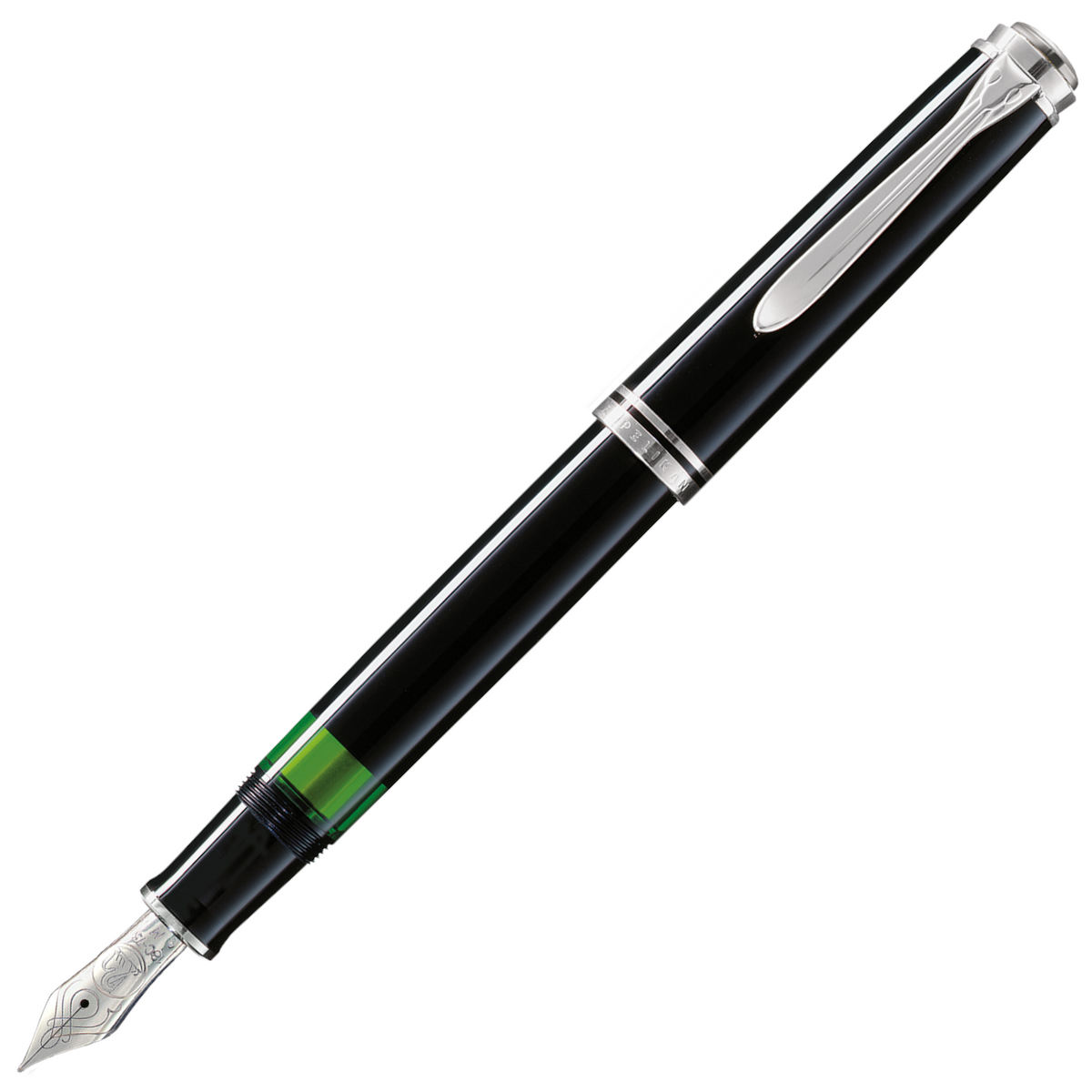 Pelikan Souveran M805 Fountain Pen - Black-Silver – Atlas Stationers Pelikan Souveran M805 Fountain Pen - Black-Silver – Atlas Stationers