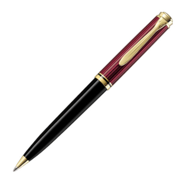 Pelikan Souveran K800 Ballpoint Pen - Black-Red | Atlas Stationers.