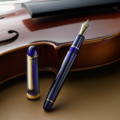 Platinum #3776 Century Fountain Pen - Chartres Blue with Gold Trim | Atlas Stationers.