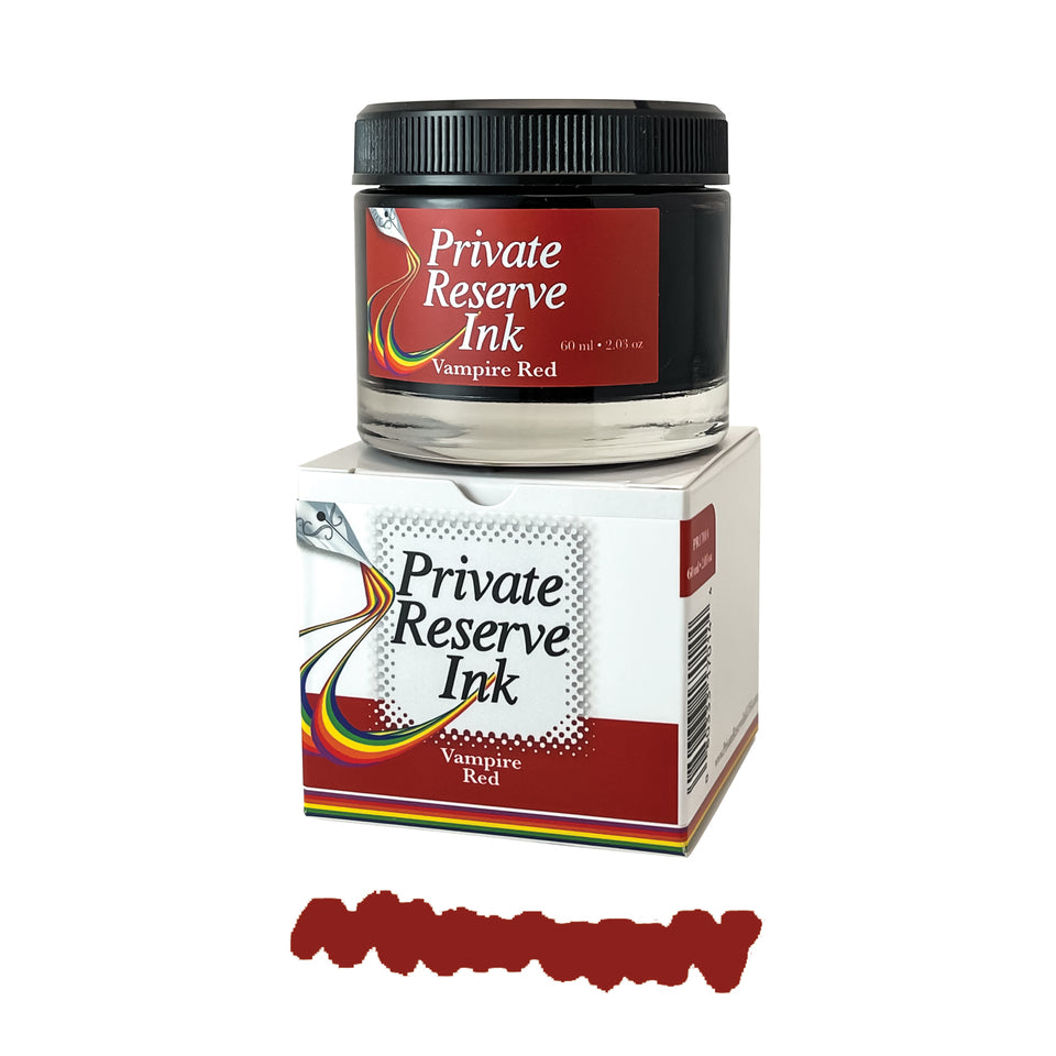 Private Reserve Vampire Red - 60ML Bottled Ink | Atlas Stationers.