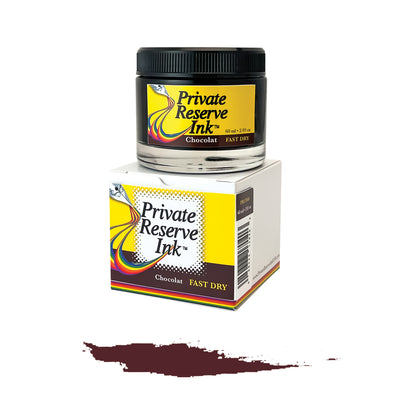 Private Reserve Chocolate Fast Dry - 60ml Bottled Ink | Atlas Stationers.