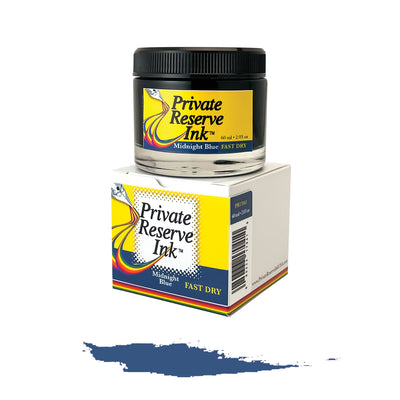 Private Reserve Midnight Blue Fast Dry - 60ml Bottled Ink | Atlas Stationers.