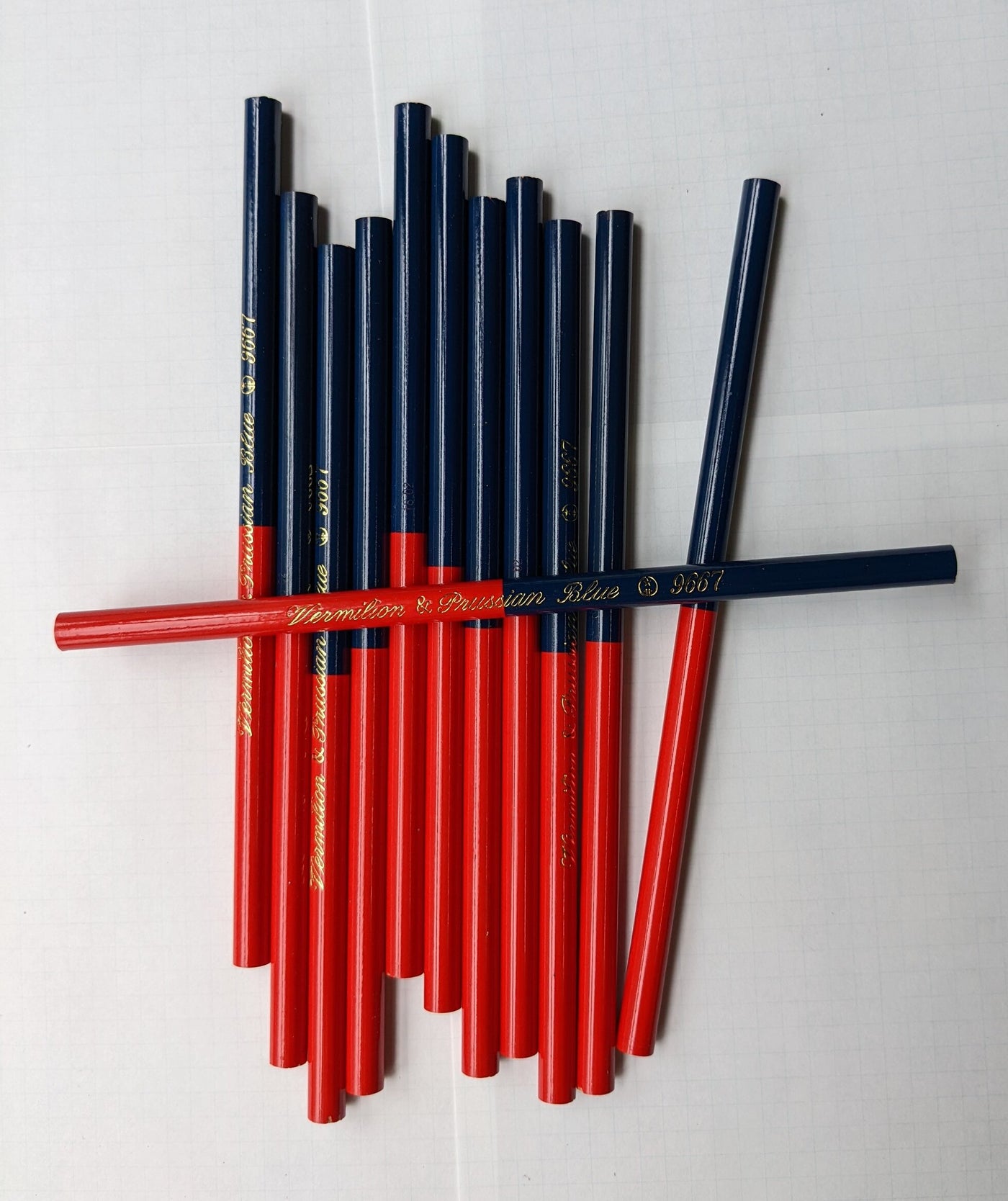 Kita-Boshi Vermillion & Prussian Blue Pencils