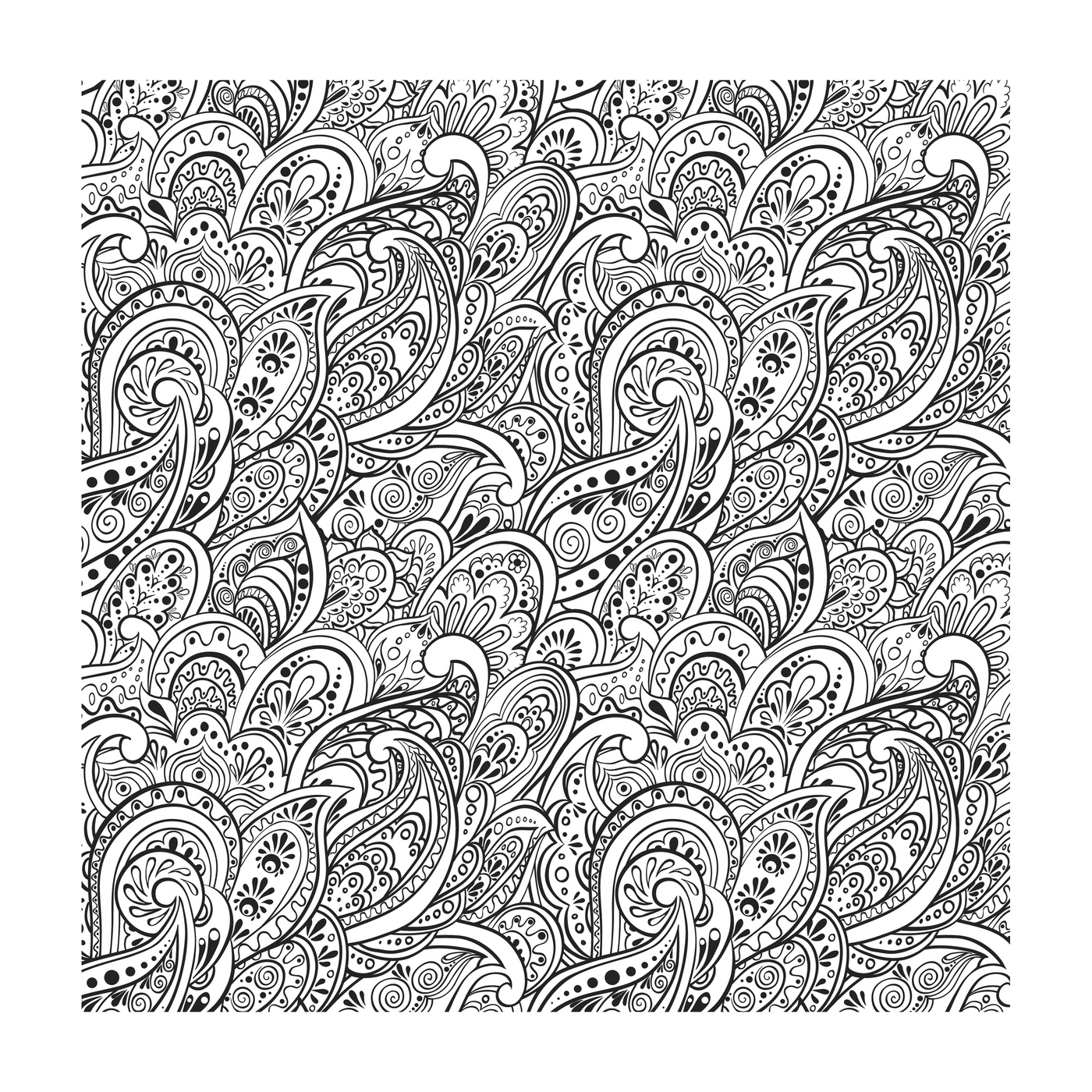 Peaceful Paisleys Adult Coloring Book | Atlas Stationers.