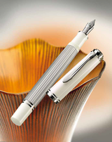 Pelikan Souveran M405 Fountain pen - Silver-White (Special Edition) | Atlas Stationers.