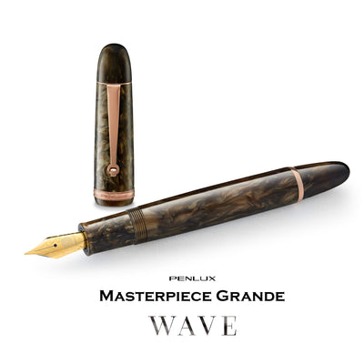 Penlux Masterpiece Grande Fountain Pen - Brown Wave