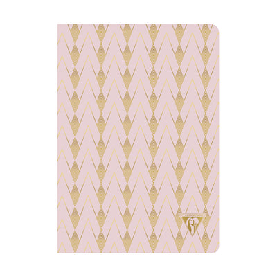 Clairefontaine Neo Deco Sewn Spine Notebook - Ivory Paper - Lined 48 Sheets - 6 x 8 1/4 - Powder Pink | Atlas Stationers.
