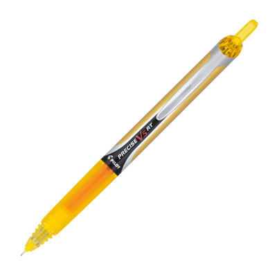 Pilot Precise V5 Retractable Rolling Ball Pen - Yellow | Atlas Stationers.