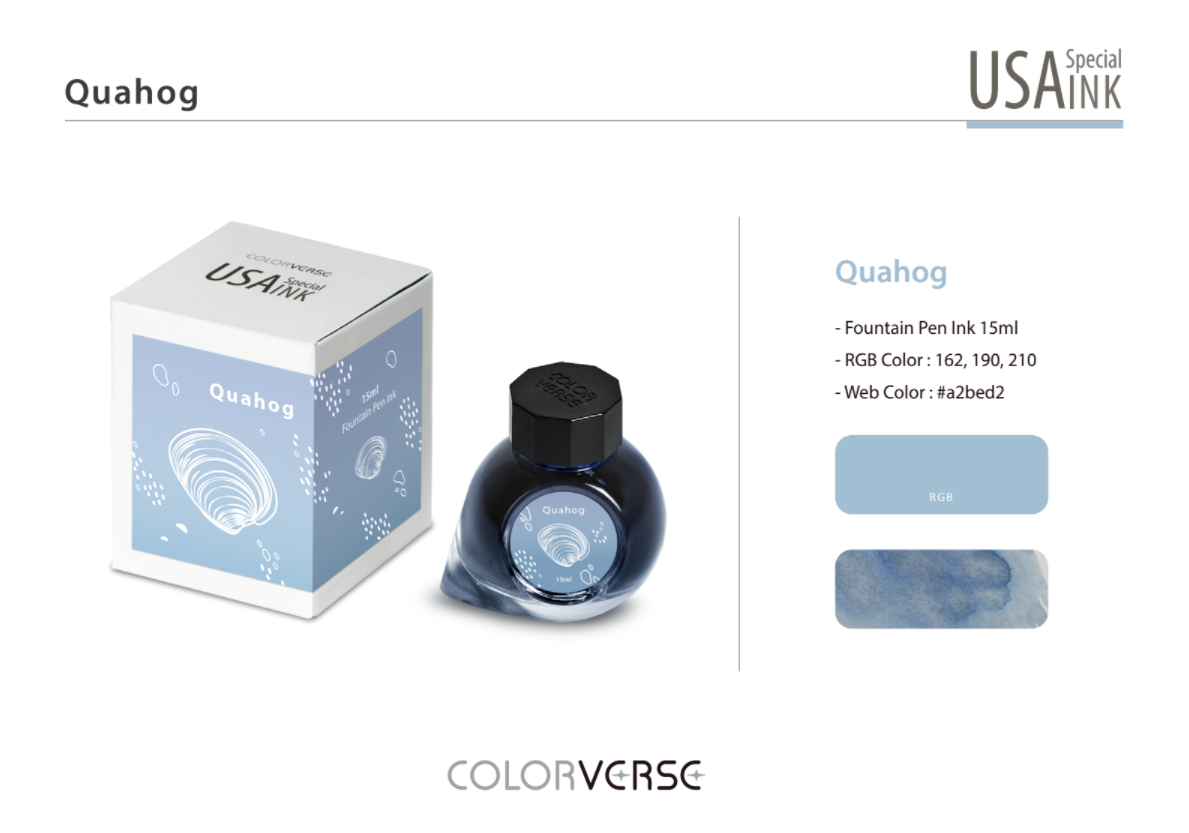 Colorverse USA 15ml Bottled Ink - Quahog (Rhode Island) | Atlas Stationers.