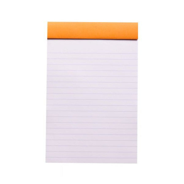 Rhodia Staplebound Notepad - Lined 80 sheets - 4 3/8 x 6 3/8 - Orange cover