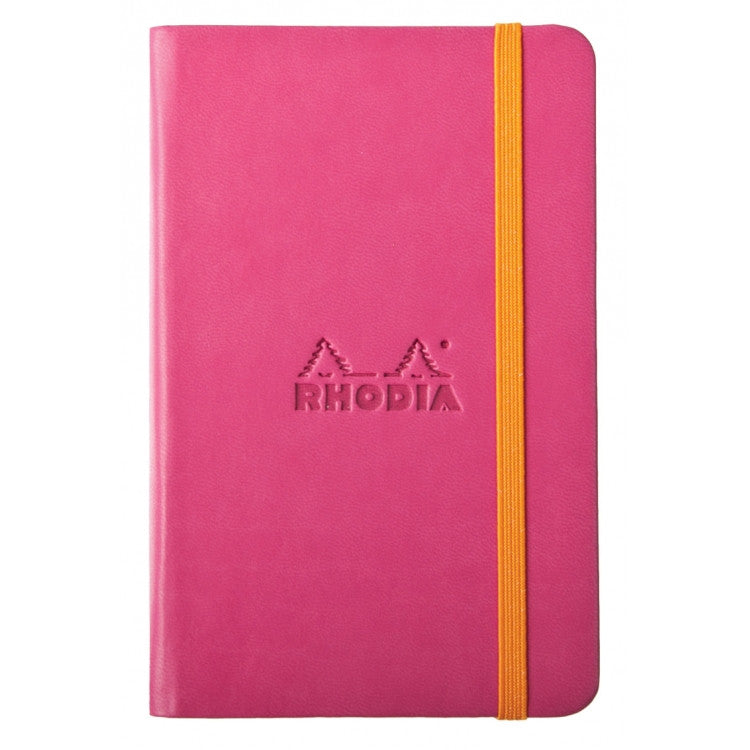 Rhodia Rhodiarama A5 Hard Cover Notebook - Ruled - Raspberry | Atlas Stationers.