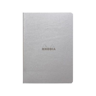 Rhodia Sewn Spine A5 Notebook - Dot Grid - Silver | Atlas Stationers.
