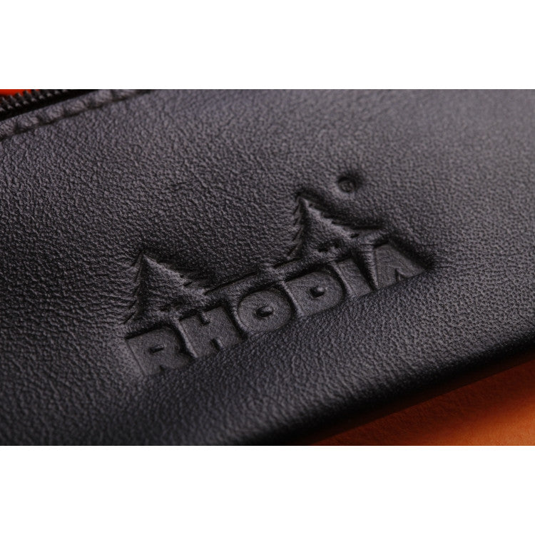 Rhodia Pencil Case - 8 11/16 x 3 3/8 - Black | Atlas Stationers.