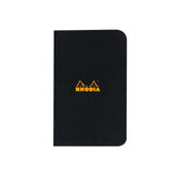 Rhodia Slim Staplebound Notebook - Graph 24 sheets - 3 x 4 3/4 - Black cover | Atlas Stationers.