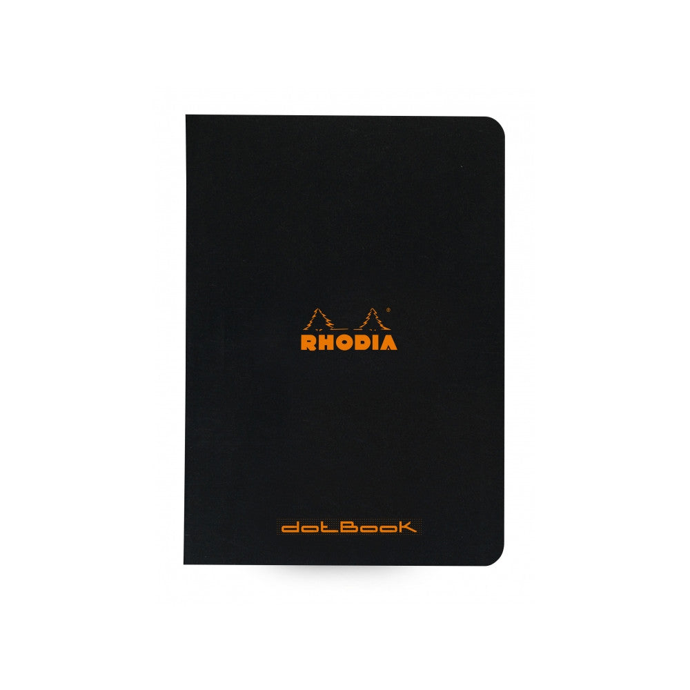 Rhodia Slim Staplebound Notebook - Graph 24 sheets - 3 x 4 3/4 - Black cover | Atlas Stationers.
