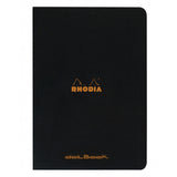 Rhodia Slim Staplebound Notebook - Dot grid 48 sheets - 8 1/4 x 11 3/4 - Black cover | Atlas Stationers.