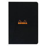 Rhodia Slim Staplebound Notebook - Lined 48 sheets - 8 1/4 x 11 3/4 - Black cover | Atlas Stationers.
