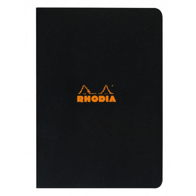Rhodia Slim Staplebound Notebook - Lined 48 sheets - 8 1/4 x 11 3/4 - Black cover | Atlas Stationers.