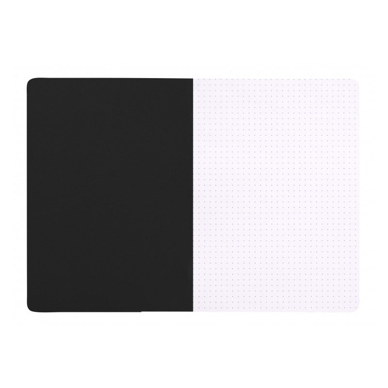 Rhodia Slim Staplebound Notebook - Dot grid 48 sheets - 6 x 8 1/4 - Black cover | Atlas Stationers.