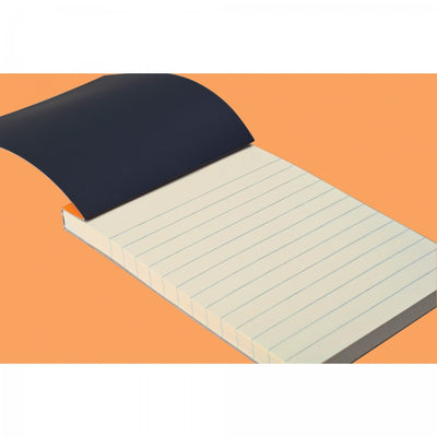 Rhodia "R" Premium Stapled Notepad - Lined 70 sheets - 3 3/8 x 4 3/4 - Orange cover | Atlas Stationers.