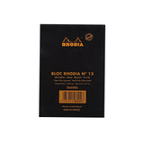Rhodia Staplebound Notepad - Lined 80 sheets - 3 3/8 x 4 3/4 - Black cover | Atlas Stationers.