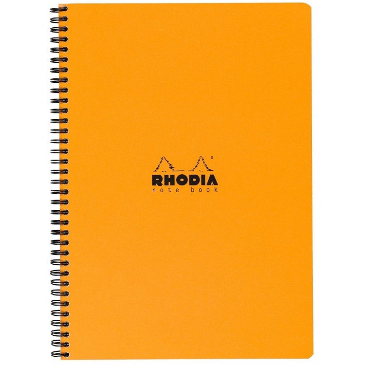 Rhodia Wirebound Notebook - Graph 80 sheets - 9 x 11 3/4 - Orange cover | Atlas Stationers.