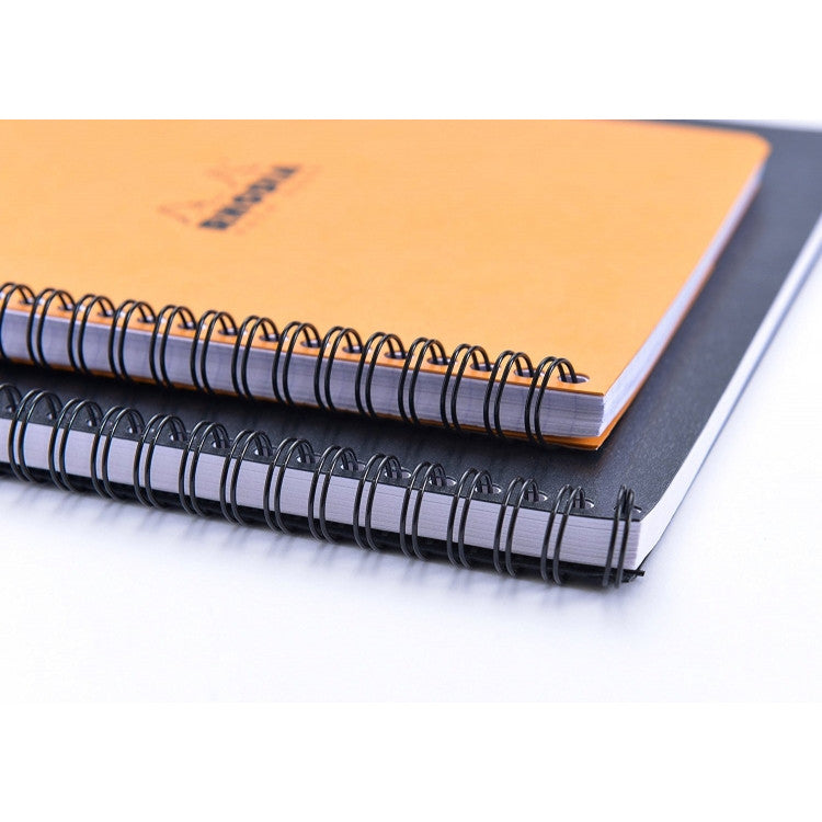 Rhodia Wirebound Notebook - Graph 80 sheets - 9 x 11 3/4 - Black cover | Atlas Stationers.