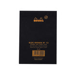 Rhodia Staplebound Notepad - Graph 80 sheets - 4 x 6 - Black cover | Atlas Stationers.