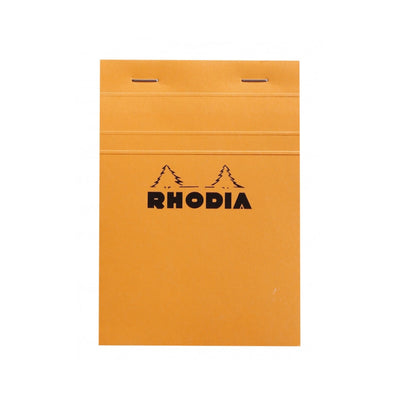 Rhodia Staplebound Notepad - Graph 80 sheets - 4 x 6 - Orange cover | Atlas Stationers.