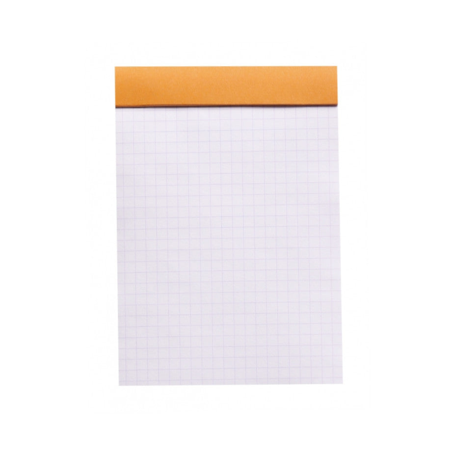 Rhodia Staplebound Notepad - Graph 80 sheets - 4 x 6 - Orange cover | Atlas Stationers.