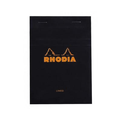 Rhodia Staplebound Notepad - Lined 80 sheets - 4 x 6 - Black cover | Atlas Stationers.