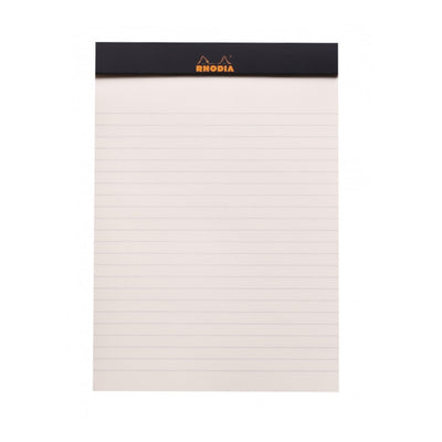 Rhodia "R" Premium Stapled Notepad - Lined 70 sheets - 6 x 8 1/4 - Orange cover | Atlas Stationers.