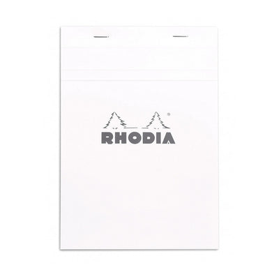 Rhodia Staplebound Notepad - Graph 80 sheets - 6 x 8 1/4 - White cover | Atlas Stationers.