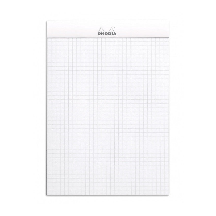 Rhodia Staplebound Notepad - Graph 80 sheets - 6 x 8 1/4 - White cover | Atlas Stationers.