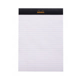 Rhodia Staplebound Notepad - Lined w/ margin 80 sheets - 6 x 8 1/4 - Black cover | Atlas Stationers.