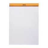 Rhodia Staplebound Notepad - Blank 80 sheets - 8 1/4 x 11 3/4 - Orange cover | Atlas Stationers.