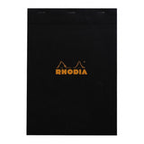 Rhodia Staplebound Notepad - Graph 80 sheets - 8 1/4 x 11 3/4 - Black cover | Atlas Stationers.