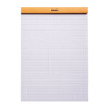 Rhodia Staplebound Notepad - Graph 80 sheets - 8 1/4 x 11 3/4 - Orange cover | Atlas Stationers.