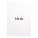Rhodia Staplebound Notepad - Lined w/ margin 80 sheets - 8 1/4 x 11 3/4 - White cover | Atlas Stationers.