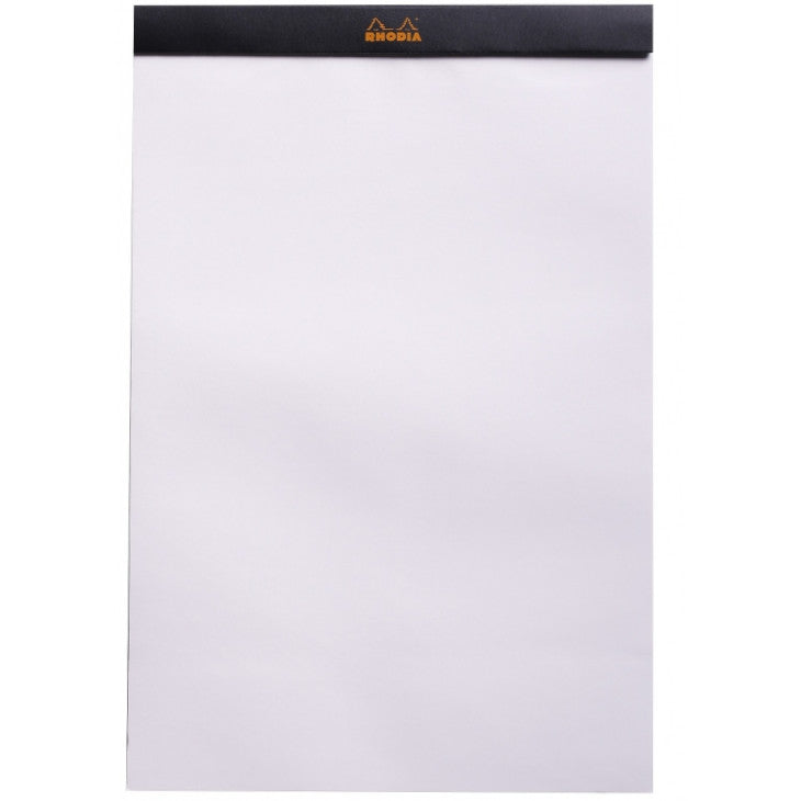 Rhodia Staplebound Notepad - Blank 80 sheets - 8 1/4 x 12 1/2 - Black cover | Atlas Stationers.