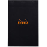 Rhodia Staplebound Notepad - Graph 80 sheets - 8 1/4 x 12 1/2 - Black cover | Atlas Stationers.
