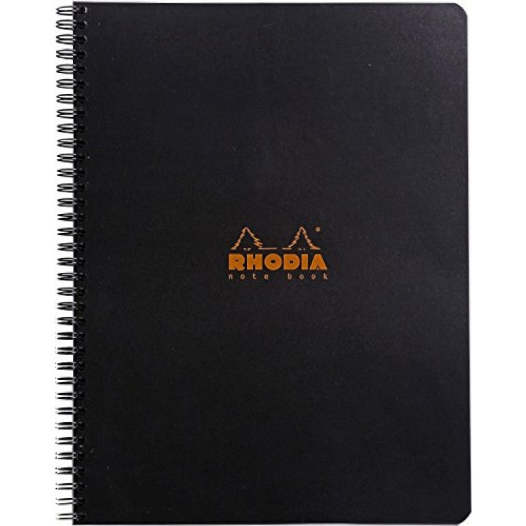 Rhodia Wirebound Notebook - Graph 80 sheets - 9 x 11 3/4 - Black