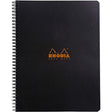 Rhodia Wirebound Notebook - Graph 80 sheets - 9 x 11 3/4 - Black cover | Atlas Stationers.