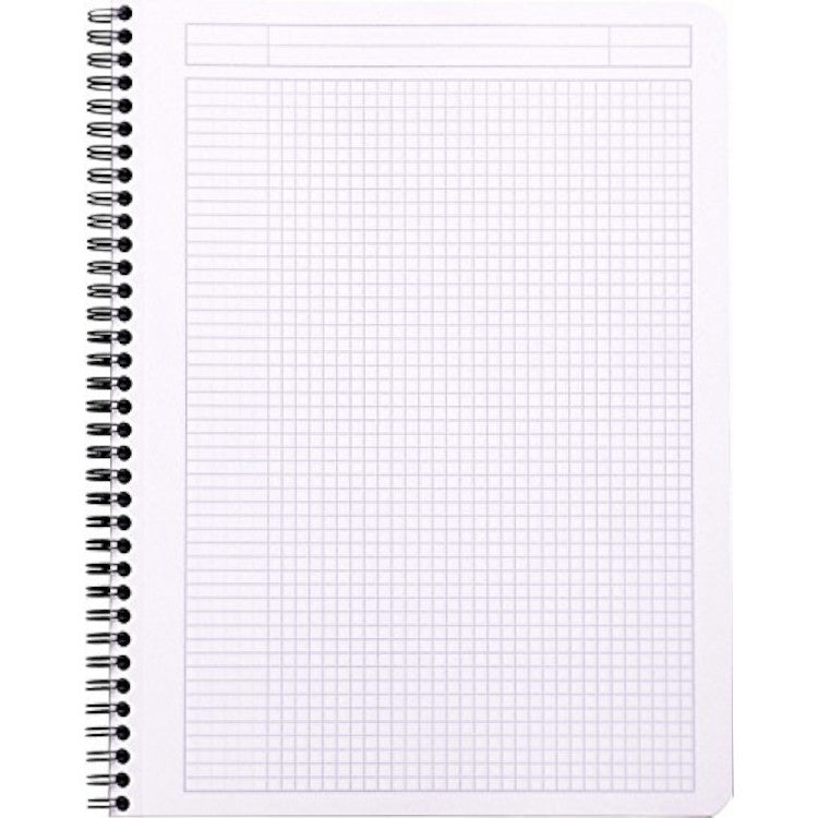 Rhodia Wirebound Notebook - Graph 80 sheets - 9 x 11 3/4 - Black cover | Atlas Stationers.