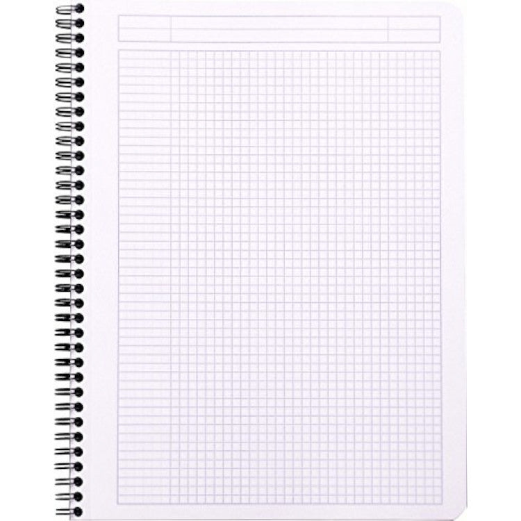 Rhodia Wirebound Notebook - Graph 80 sheets - 9 x 11 3/4 - Black cover | Atlas Stationers.