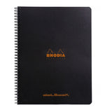 Rhodia Classic Wirebound Notebook Dot 80 Sheets - 9 x 11 3/4 - Black | Atlas Stationers.